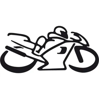 Samolepicí dekorace na vozidlo NÁLEPKA hobby MOTORKÁŘ auto samolepka 1/02054