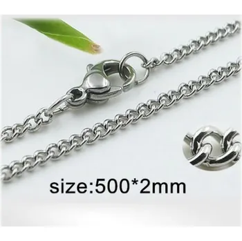 Řetízek Ocelový náhrdelník - 500x2mm - varianta 2