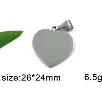 Přívěsek Srdce - ocelový přívěsek - varianta 6