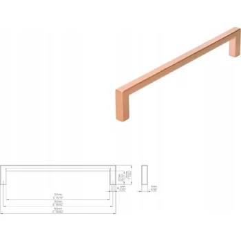 Nábytkové kování Nábytková úchytka SIRO 2108-168ZN74 měď kartáčovaná matná