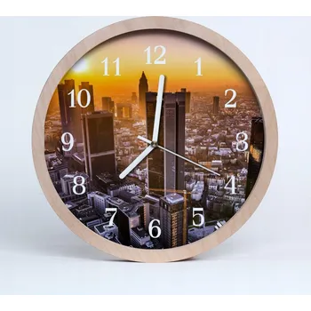 Hodiny Nástěnné hodiny z překližky Tiché Zapady slunce Příroda