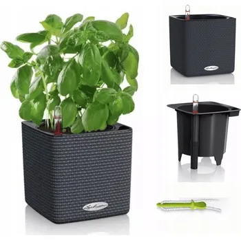 Květináč Květináč plast šedý Lechuza 14 cm x 14 x 13,5 cm