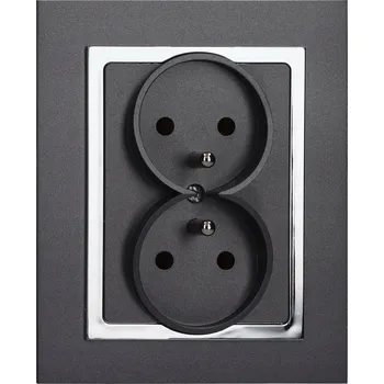 Elektrická zásuvka Elektrická Zásuvka nástěnná Timex-Elektro šedá