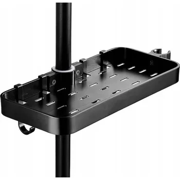 Obraz Sprchová polička na tyč, bez vrtání, černá