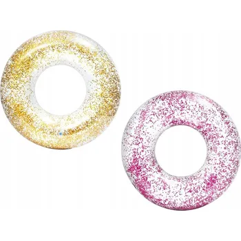 Nafukovací kruh Intex 56274 zlatý se třpytkami plavecký kruh 107 cm