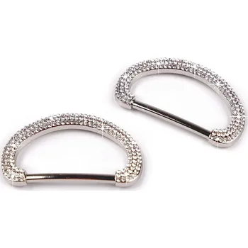 Designová spona s broušenými kamínky, průvlek 30 mm Varianta: crystal, Balení: 2 ks