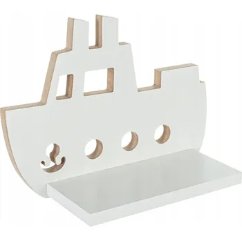 Knihovna Yellow Tipi Polička Ship 35x14x25cm bílá