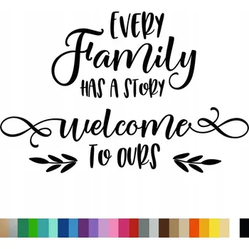 Obraz Samolepka na stěnu KAŽDÁ RODINA CITÁT 44 x 67 cm