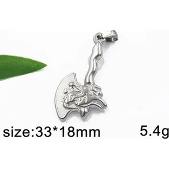 Přívěsek Sekyra s dračí hlavou - ocelový přívěsek - varianta 2