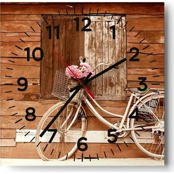 Hodiny Kuchyňské nástěnné hodiny 30x30 Kolo Skleněné hodiny do obýváku Moderní Tiché