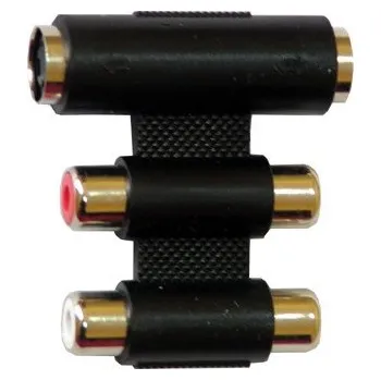 Elektrická zásuvka SVHS + 2x RCA zdvojená zásuvka (spojka) ----