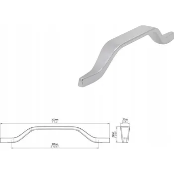 Nábytkové kování Nábytková úchytka SIRO 2318-200ZN1 chrom lesklý