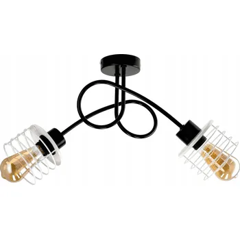 Żyrandol Sypialnia industrialny Zawijany Pružinový lustr do ložnice v industriálním stylu, závit E27