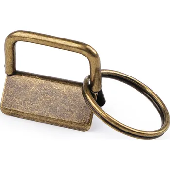 Přívěsek Kovová koncovka s kroužkem šíře 25 mm Varianta: 4 staromosaz, Balení: 20 ks