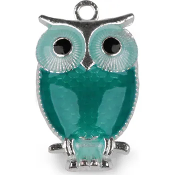 Přívěsek Přívěsek sova 17x27 mm Varianta: 5 tyrkys, Balení: 5 ks