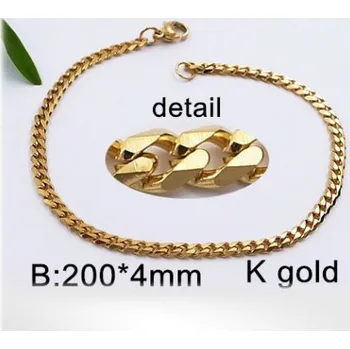 Řetízek Ocelový náramek 200x4mm - varianta 3