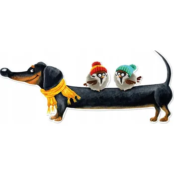 Samolepící dekorace Měkké samolepky na zeď pro děti, pes, 90x38 cm