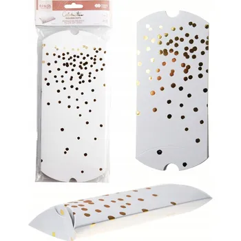 Obraz Dárkové krabičky Happy Color Zlaté puntíky 21x10 cm 5 ks