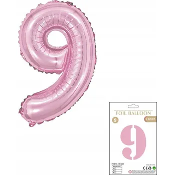 Balónek Obrovské Růžové Balónky Číslice 9 k Narozeninám 100CM XXL