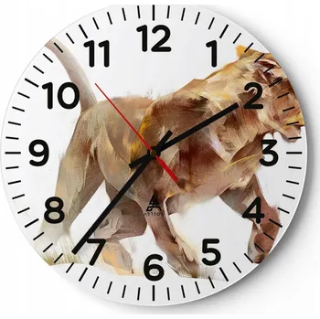 Hodiny Kuchyňské nástěnné hodiny 30x30 Zvířata Moderní skleněné hodiny Obývací pokoj Tiché