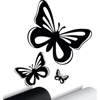 Samolepicí dekorace na vozidlo SAMOLEPKA na auto MOTÝLI MOTÝLCI BUTTERFLIES 13x15
