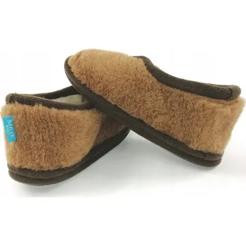 Dámská obuv Pantofle vlněné BAMBOŠE MERYNOS vel. 39 Papuče CAMEL