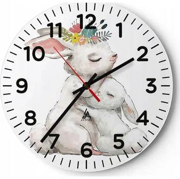 Hodiny Kuchyňské nástěnné hodiny 30x30 Pro Děti Moderní skleněné hodiny Tiché
