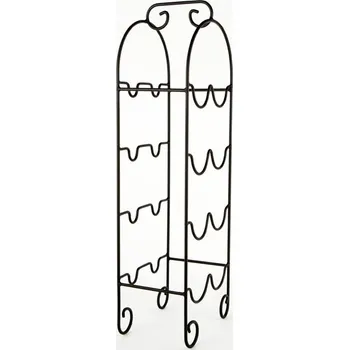 Stojan na víno Stojan na víno kovový černý pro 8 lahví