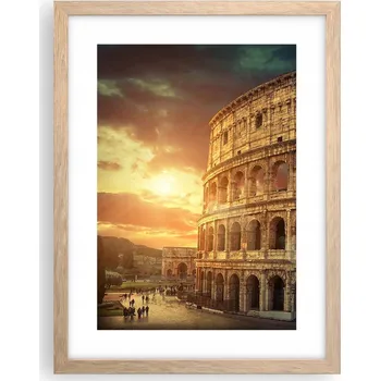 Obraz Obraz plakát v rámu světlý dub do obýváku 30x40 Koloseum plakáty na zeď
