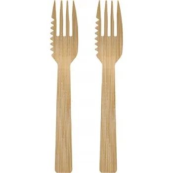 Příbor Vidlička-nože bambusové na těsto 14,5 cm 50 ks