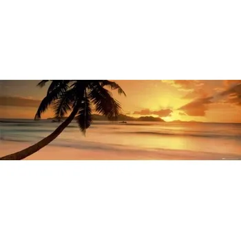 Obraz Plakát Seychely bez rámu 158 x 53 cm