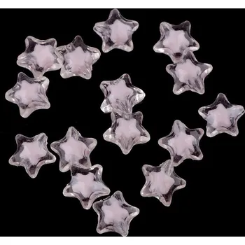 Korálek Plastové korálky hvězda Ø11 mm s efektem barev uvnitř Varianta: 2 růžová nejsv., Balení: 10 g