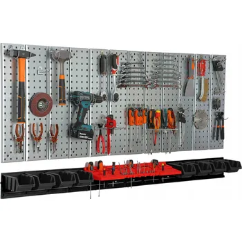 Obraz Kovová dílenská stěna / panel na nářadí