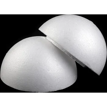 Vánoční dekorace Polystyrenová koule dvoudílná dutá Ø14,5 cm Varianta: bílá, Balení: 1 ks