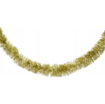 Vánoční dekorace Vánoční řetěz Girlanda na stromeček Zlatý 70mm 270cm