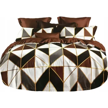 Povlečení POVLEČENÍ 160x200 2x POVLAKY NA POLŠTÁŘE 70x80 3 Č. SADA POVLEČENÍ SATÉNOVÉ MIKROVLÁKNO