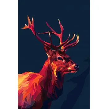 Plakát Plakát Jelen v geometrickém stylu bez rámu 40 x 60 cm