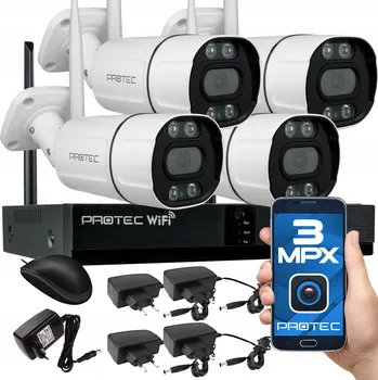 IP kamera Monitorovací sada Protec WIFI-KIT-4CH-3MP