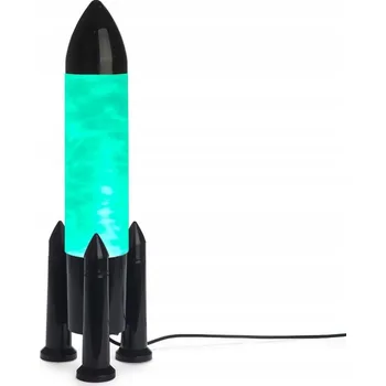Lampička Lávová lampa RAKETA - efekt tornáda, černá, LED, USB 5V 1A