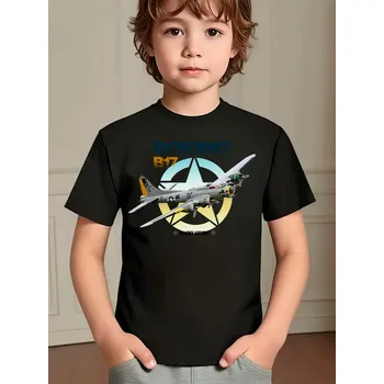 Chlapecké tričko STRIKER Dětské tričko Boeing B-17 Barva: Černá, Velikost: 6 Let