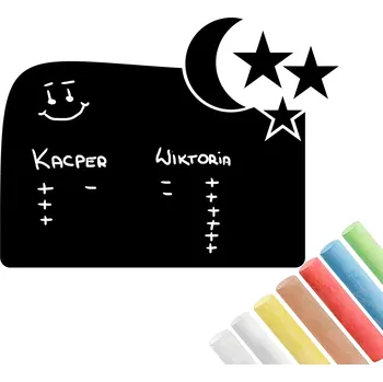 Samolepící dekorace FÓLIE Křídová Tabulová fólie na zeď Hvězdy 78x58