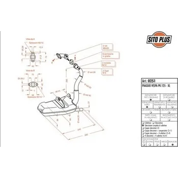 Motodíl Výfuk LeoVince VESPA PK 125/125 XL SITOPLUS