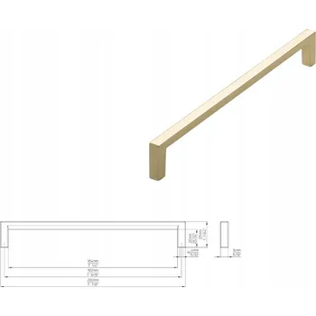 Nábytkové kování Nábytková úchytka SIRO 2108-200ZN5 lesklá mosaz