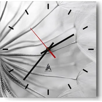 Hodiny Velké nástěnné hodiny 40x40 Minimalistické skleněné hodiny Tiché