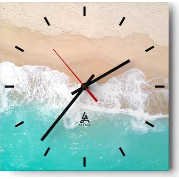 Hodiny Velké nástěnné hodiny 40x40 Krajina Skleněné hodiny Tiché