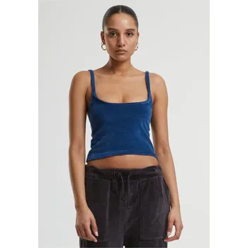 Ladies Short Velvet Top - powderblue L