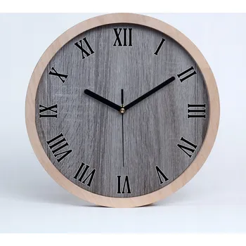 Hodiny Nástěnné hodiny dřevěné kulatý dřevo průměr 30 cm