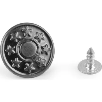 Knoflík Riflový knoflík Jeans velikost 26" Varianta: 9 nikl černý, Balení: 1000 ks