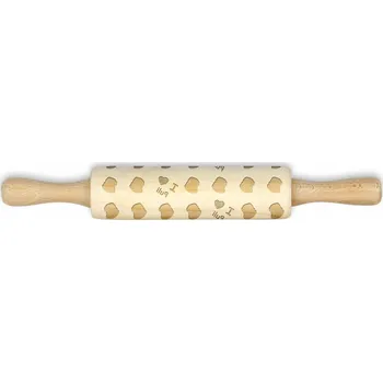 Váleček na těsto Puli - malý váleček se vzorem psa, váleček na těsto pro děti, zdobení