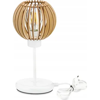 Lampička Noční lampa Stolní lampa loft LED E27 Dřevo